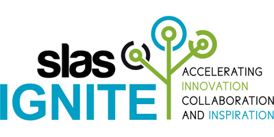 SLAS IGNITE Logo: Accelerating, Innovation, Collaboration and Inspiration