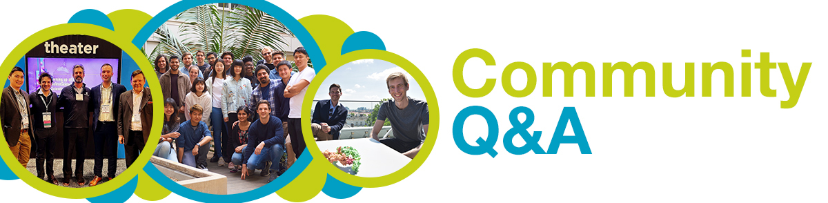 banner that says Community Q&A with three circles filled with smiling people