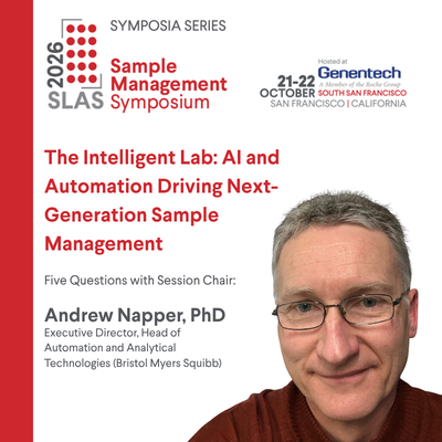 SLAS 2026 Sample Management Symposium, Hosted at Genentech, Headshot of session Chair, Andrew Napper.