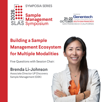 SLAS 2026 Sample Management Symposium, Hosted at Genentech, Headshot of session Chair, Brenda Li Johnson.