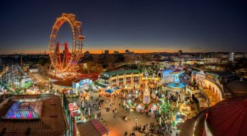 Vienna Prater Park at Night