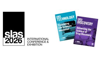 SLAS2026 International Conference & Exhibition Logo and SLAS Discovery and SLAS Technology journal covers.