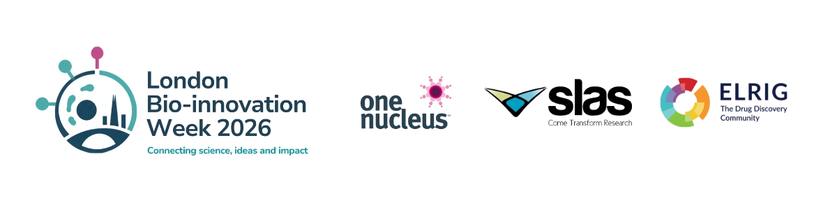 London Bio-Innovation Week 2026. includes logo for SLAS, ELRIG, and One Nucleus.