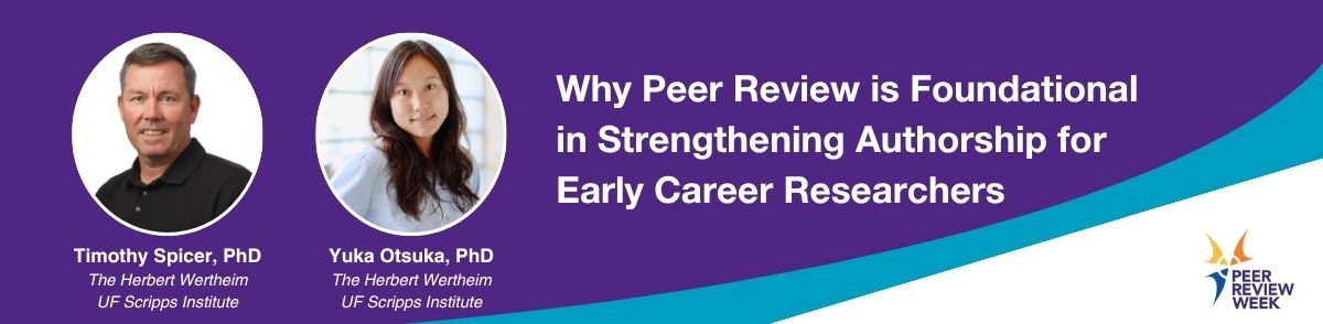 Peer Review Week 2026 graphic containing the slas journal covers, peer review week logo.