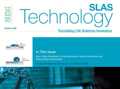 October's <em>SLAS Technology</em> Leads with Cover Article, "Role of Digital Microfluidics in Enabling Access to Laboratory Automation and Making Biology Programmable"
